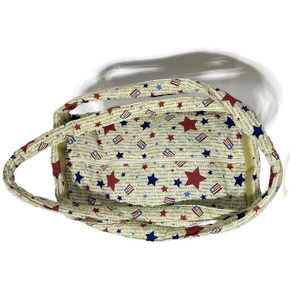 All Cloth Handbag Tote Liberty Freedom and Justice With Zip Up Inner Compartment - Picture 3 of 9